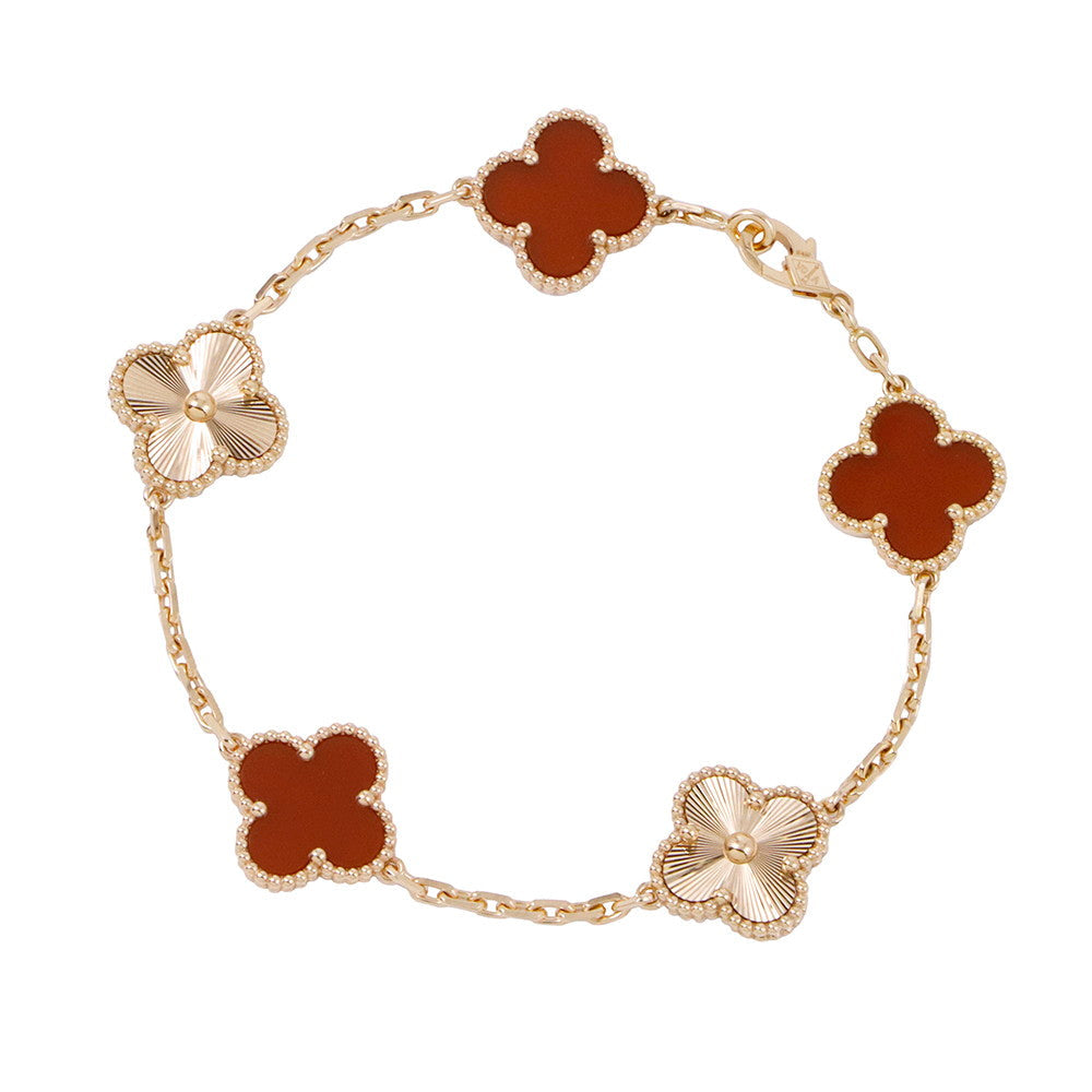 Van Cleef & Arpels Vintage Alhambra Bracelet 5 motifsVCARP7RP00 18K Pink Gold