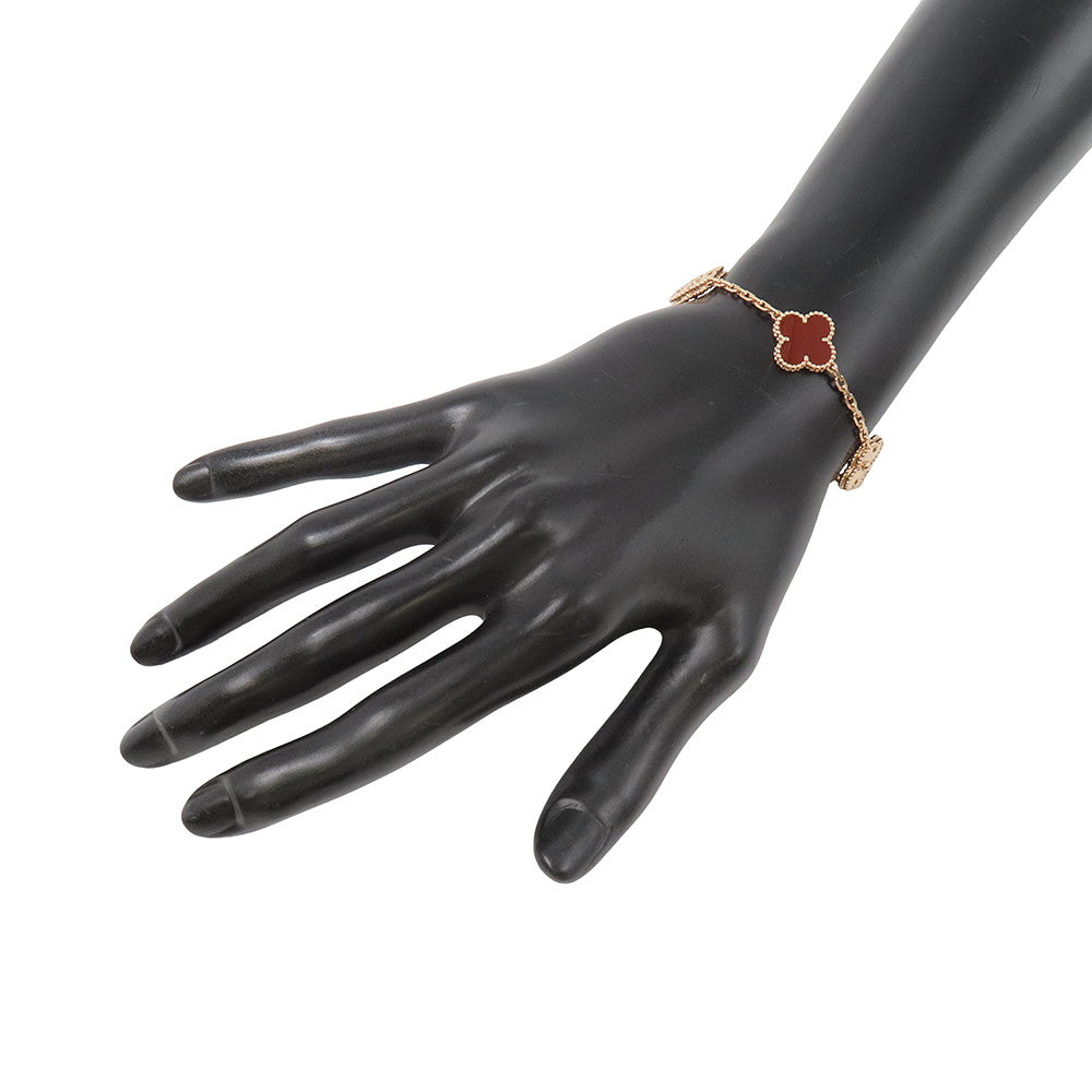 Van Cleef & Arpels Vintage Alhambra Bracelet 5 motifsVCARP7RP00 18K Pink Gold