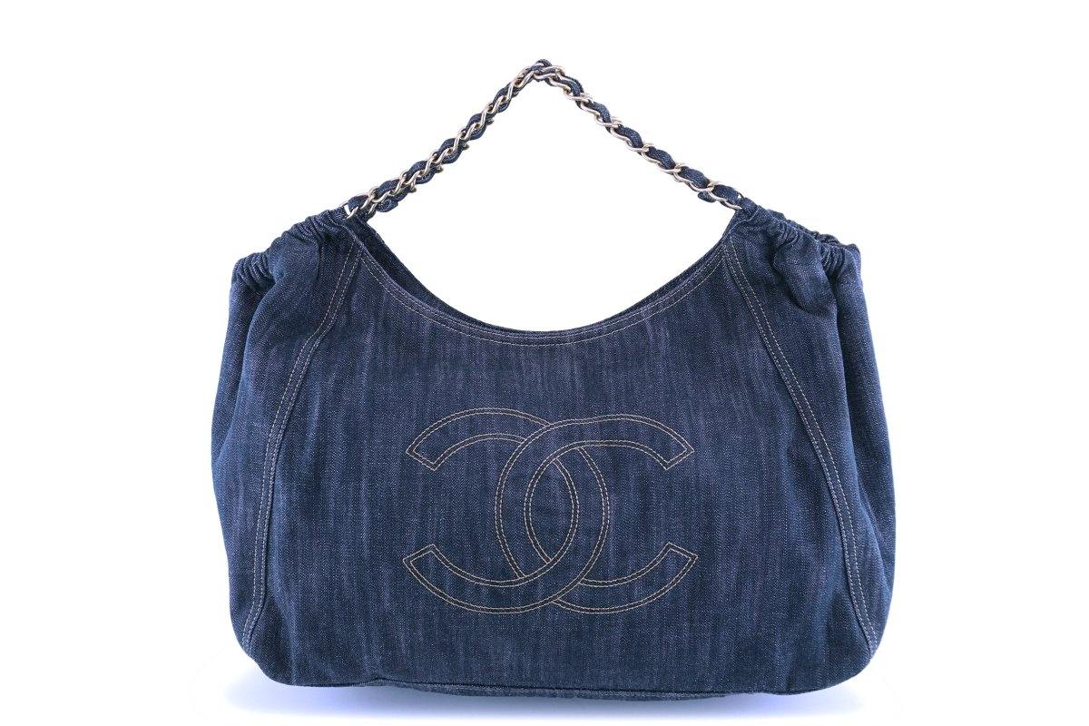 Chanel Denim Coco Cabas Canvas Tote Bag 6Q8