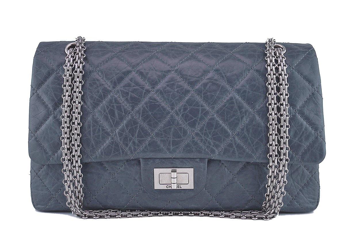 Chanel Gray 227 Reissue 2.55 Jumbo Classic Double Flap Bag