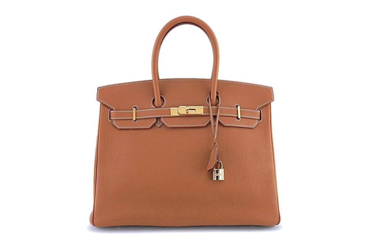 Hermes Gold Camel Togo 35cm Birkin Tote Bag GHW