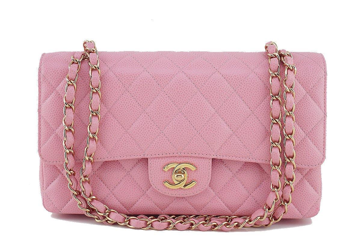 Chanel Pink Caviar Medium Classic 2.55 Double Flap Bag BPI