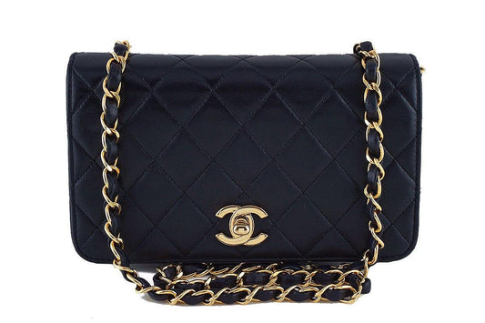 Chanel Vintage Black Timeless Lambskin Classic Flap Bag