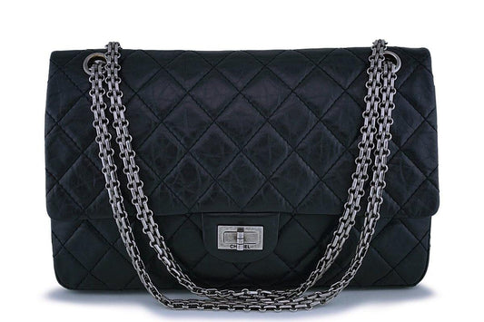 Chanel Black Medium 226 2.55 Reissue Classic Double Flap Bag RHW
