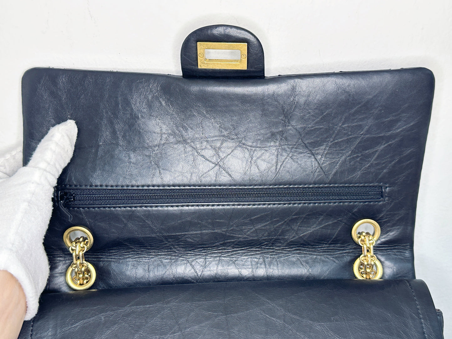 Chanel Marine Quilted Aged Calfskin 2.55 Reissue 226 Flap Bag