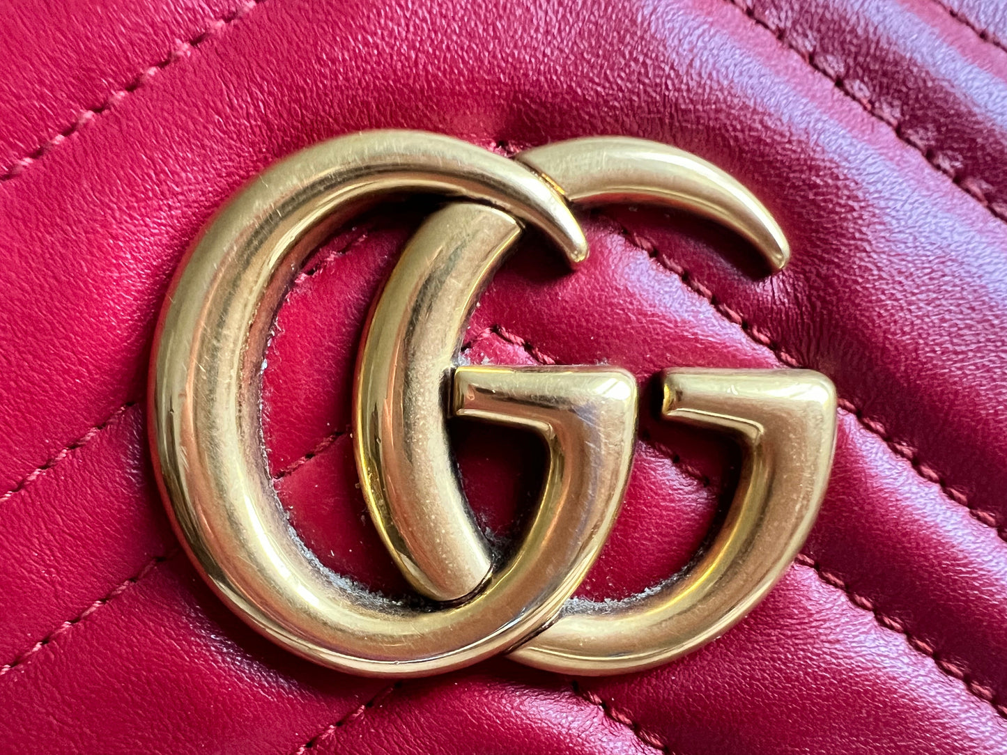 Gucci GG Red Marmont Small Shoulder Bag (RRP £1,440)