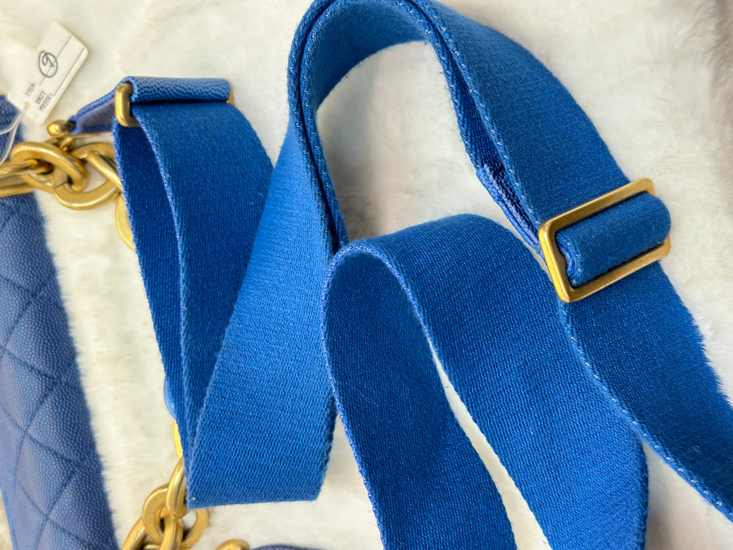 CHANEL Caviar Quilted Small Sunset On The Sea Flap Blue