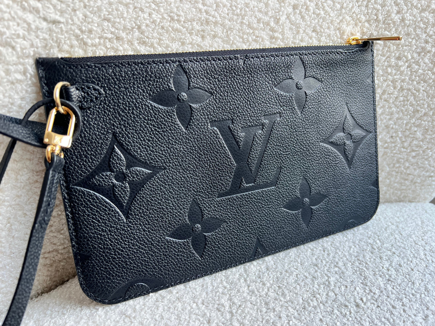 Louis Vuitton Pouch (from Neverfull) Black Empreinte