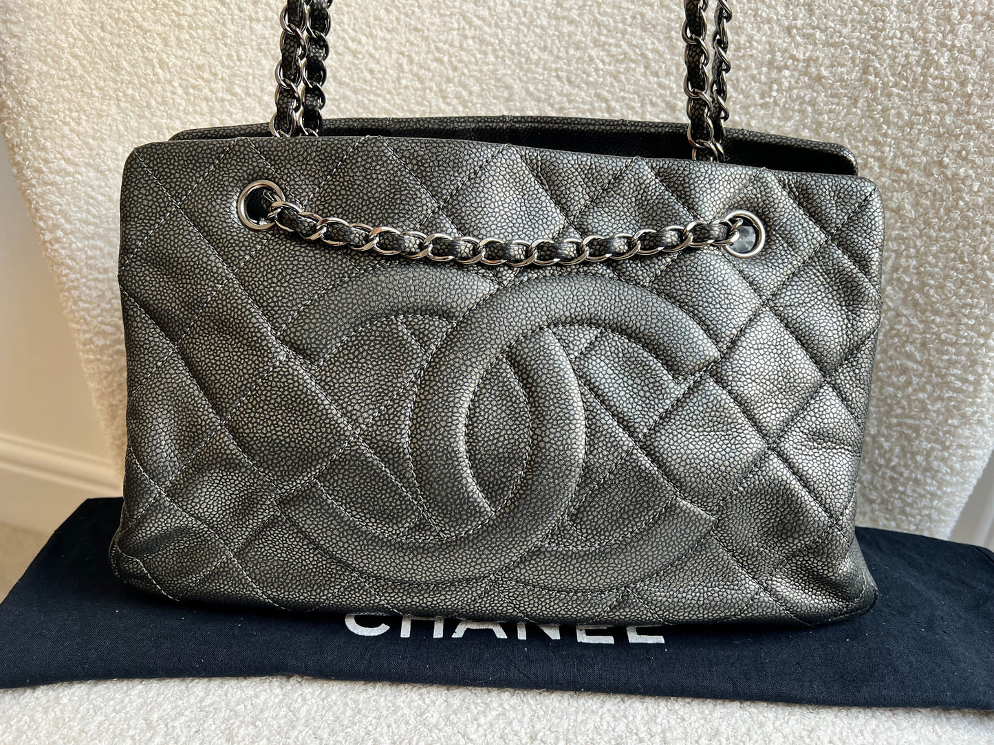 Chanel Bronze Caviar Tote Shoulder Bag
