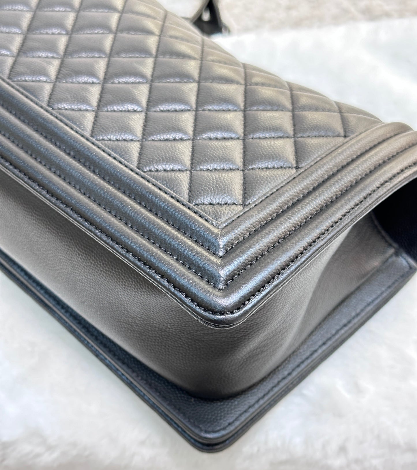 CHANEL Medium LeBoy So Black Caviar Leather Bag