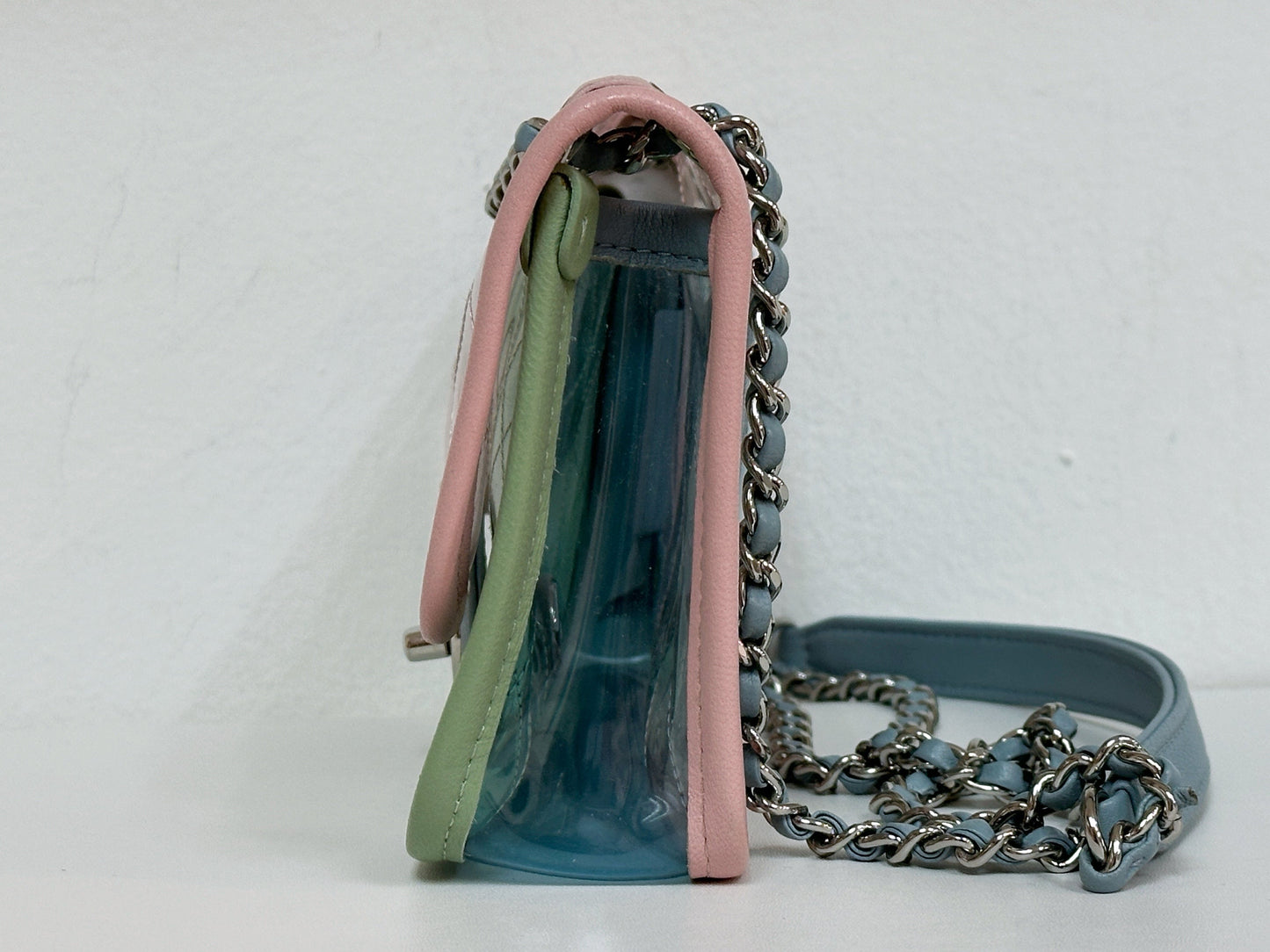Chanel Coco Splash PVC Mini Flap Bag Pink/Blue/Green 2576 holo