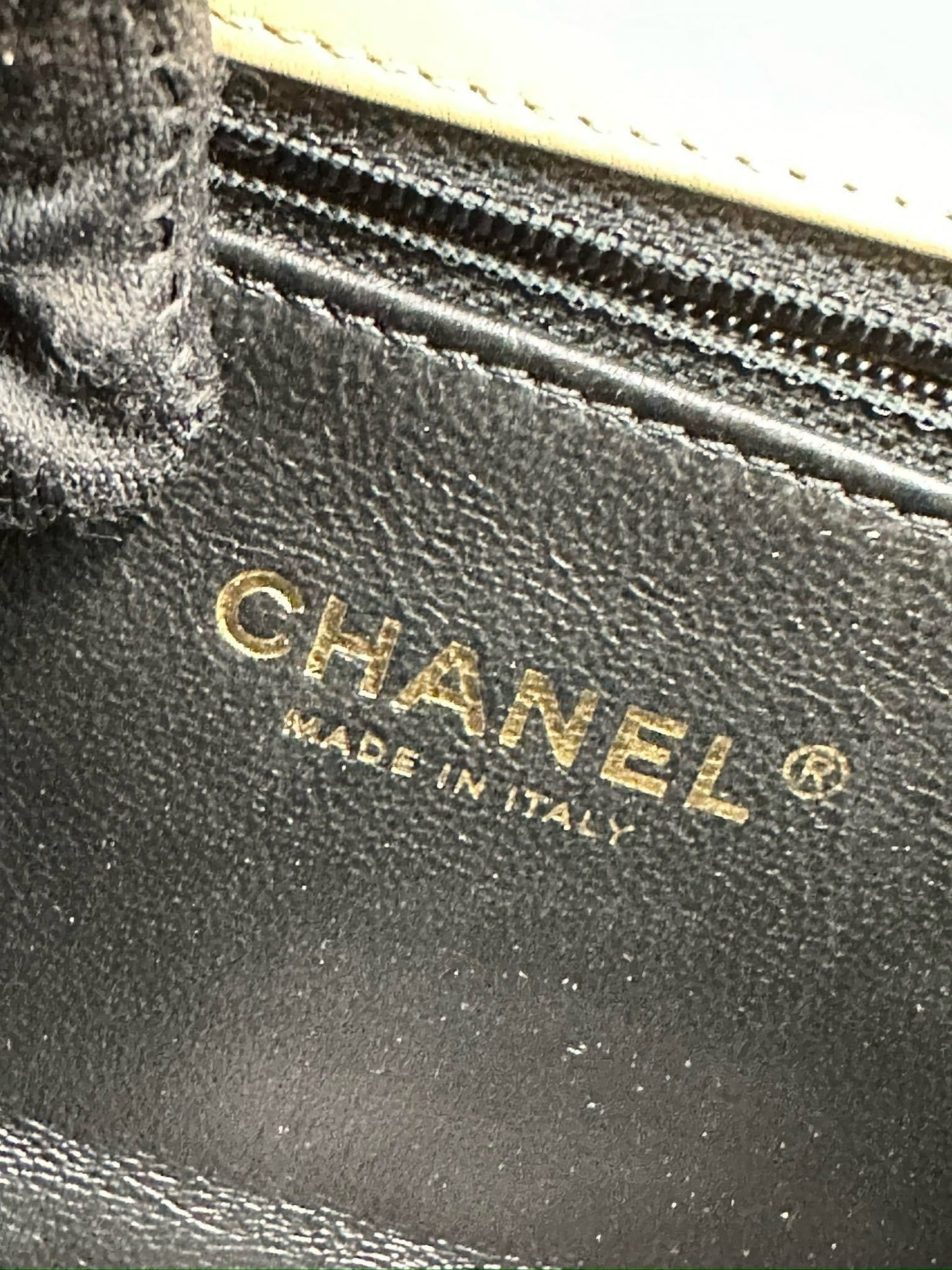 Chanel Small Caviar Quilted CC Filigree Flap Beige Black GHW