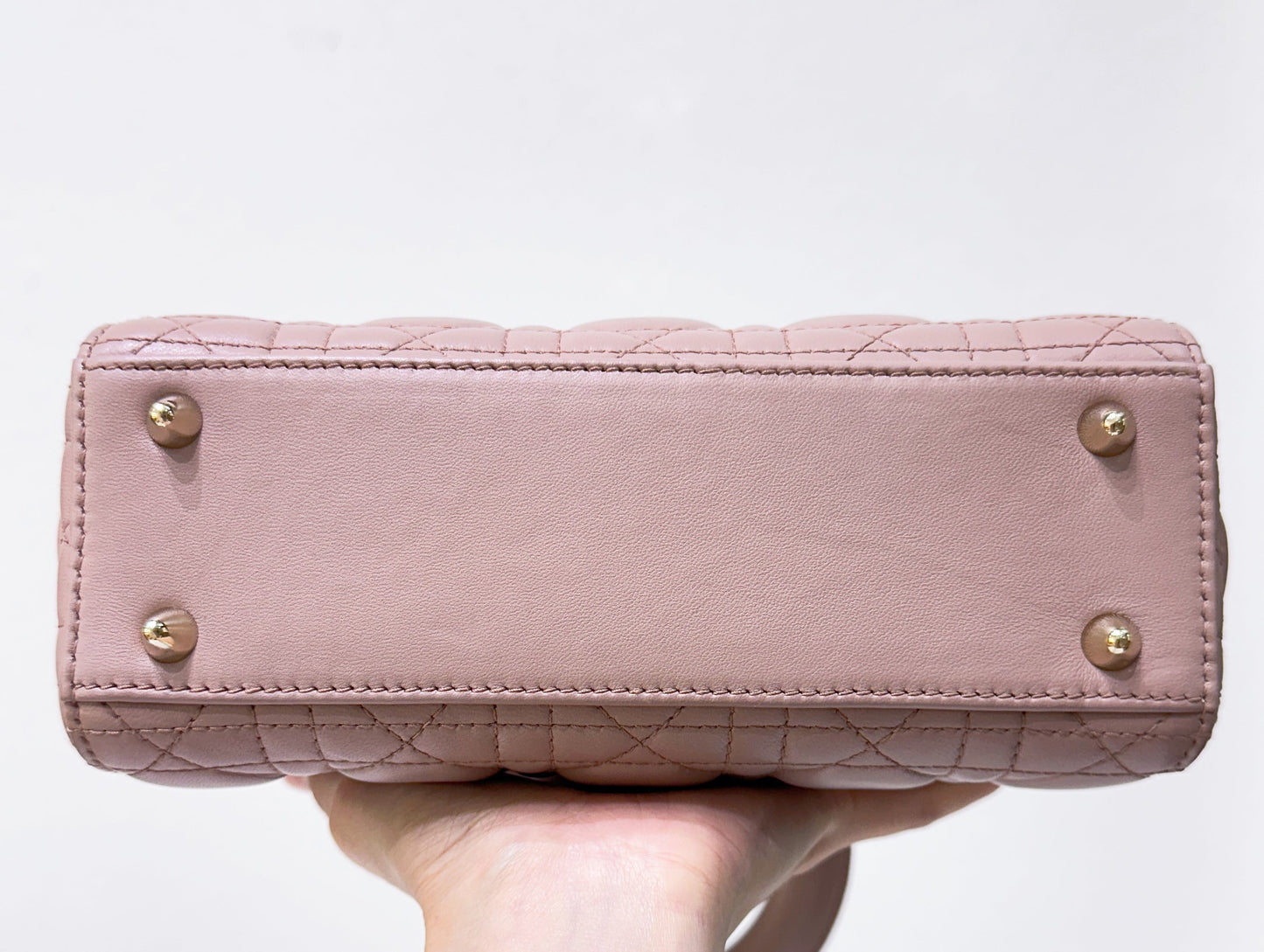CHRISTIAN DIOR Lambskin Cannage Small My ABC Dior Lady Dior Fard