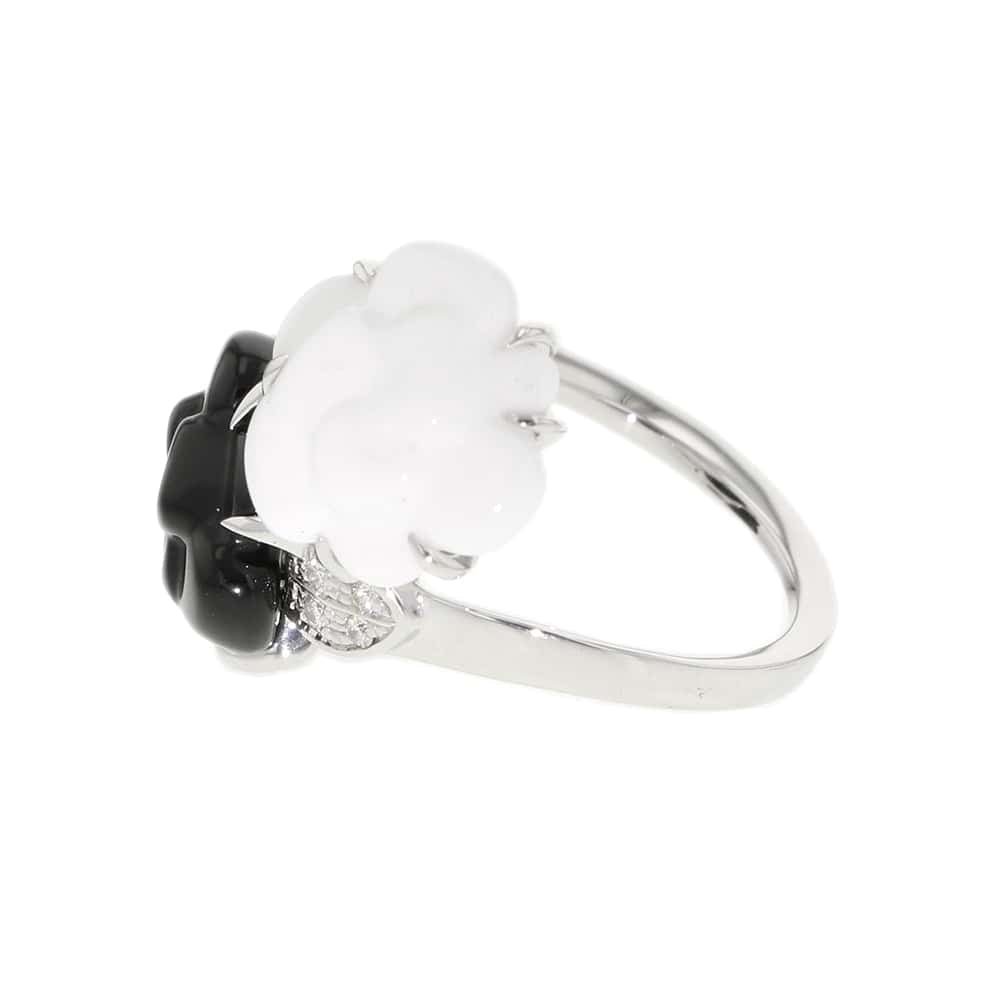 CHANEL Camellia Ring Size 48/#8J2938 18K White Gold