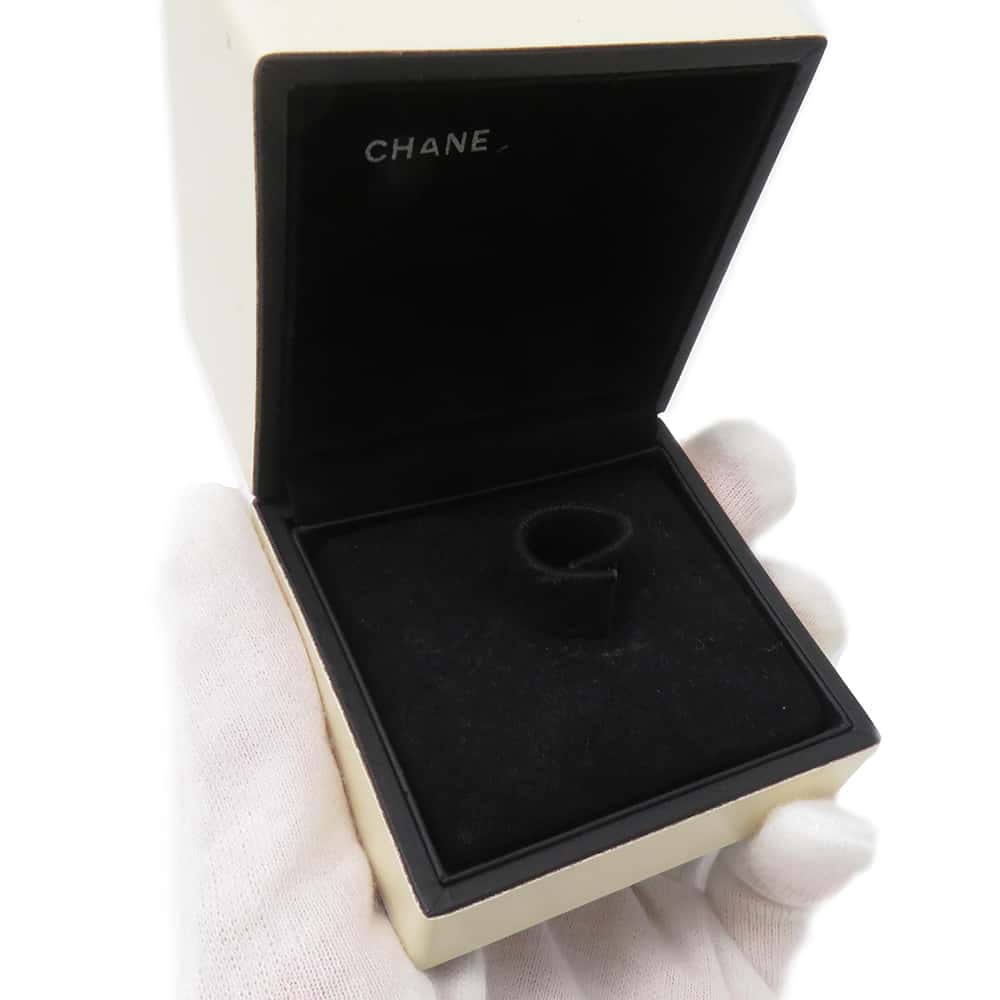CHANEL Camellia Ring Size 48/#8J2938 18K White Gold