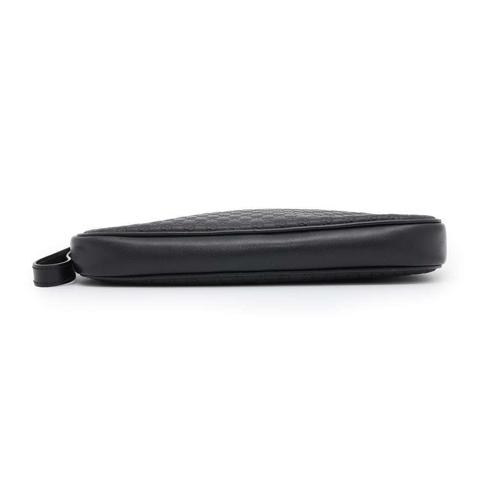 GUCCI Guccissima Clutch Bag Black607726 Leather