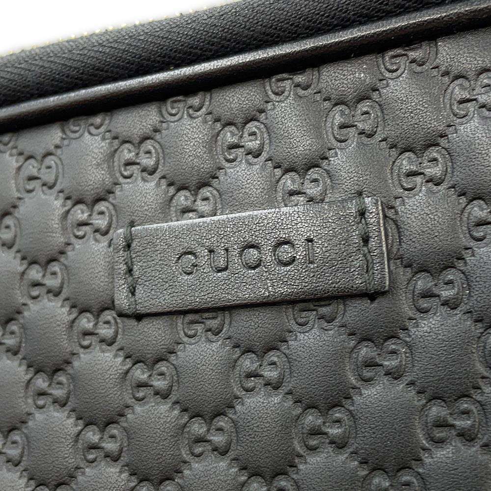 GUCCI Guccissima Clutch Bag Black607726 Leather