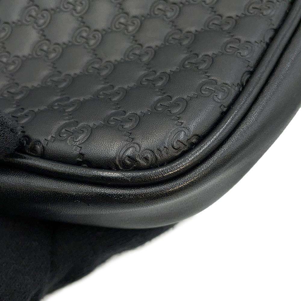 GUCCI Guccissima Clutch Bag Black607726 Leather