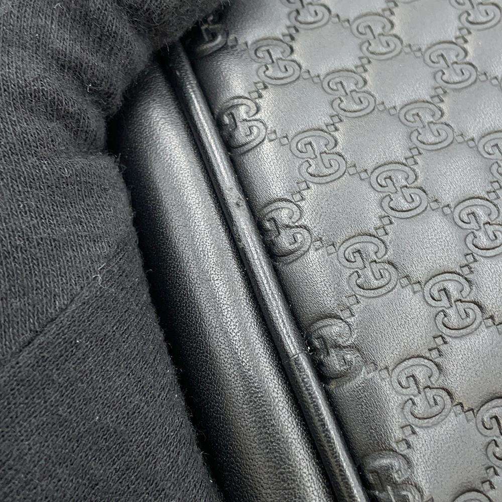 GUCCI Guccissima Clutch Bag Black607726 Leather