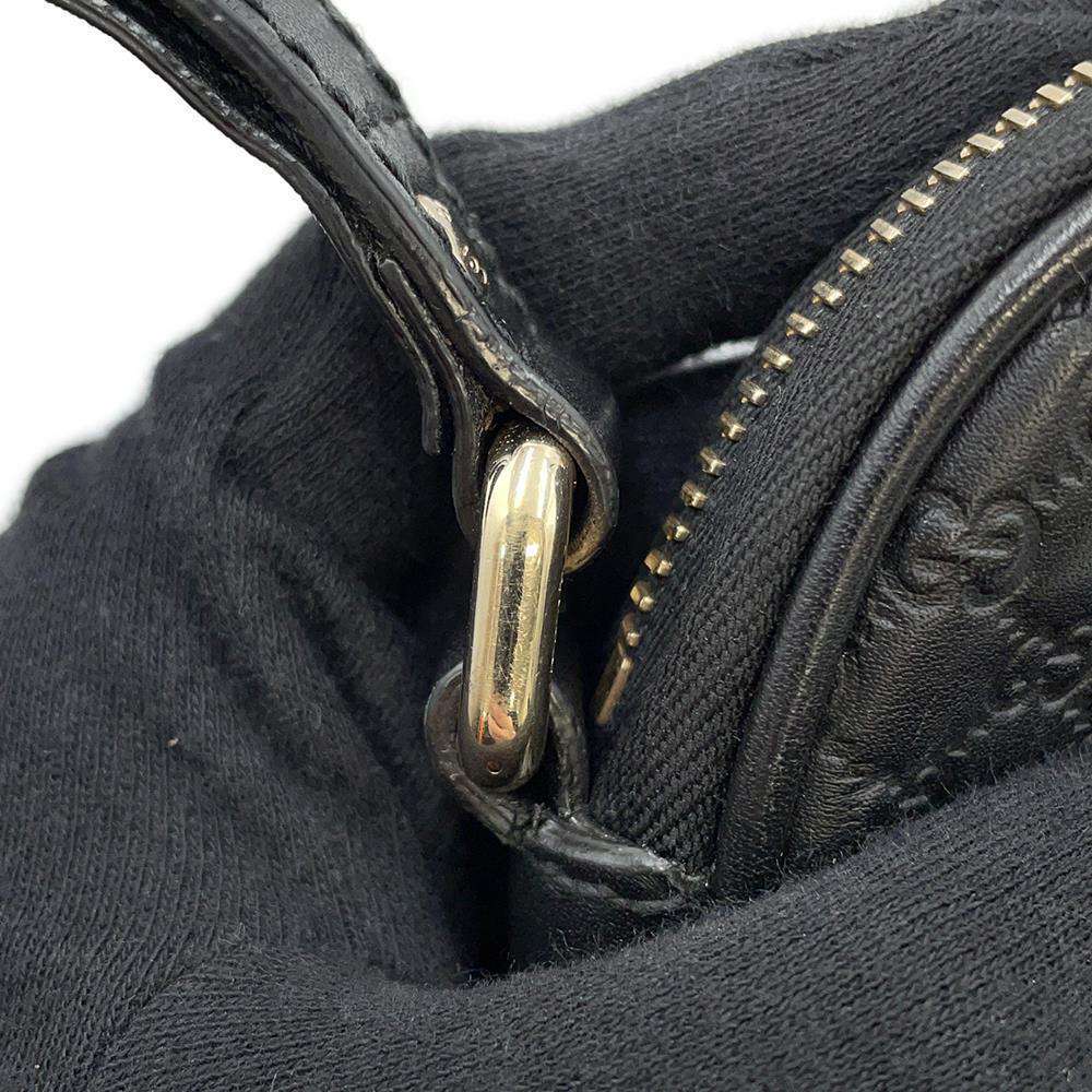 GUCCI Guccissima Clutch Bag Black607726 Leather