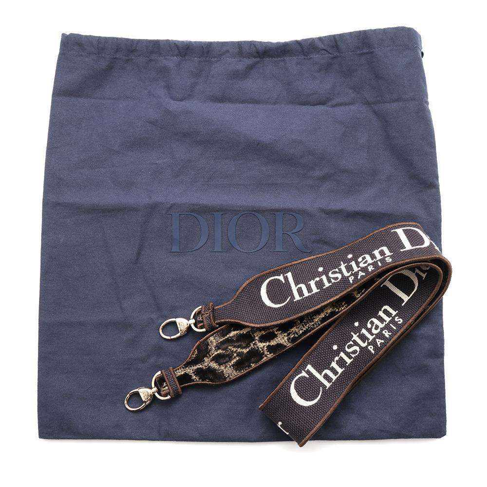 Dior Lady Dee Light Leopard Brown/Red/Yellow Velour Size Medium