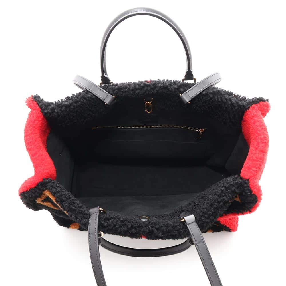 LOUIS VUITTON Onthego Noir/RedM55421 Monogram / Teddy Size GM