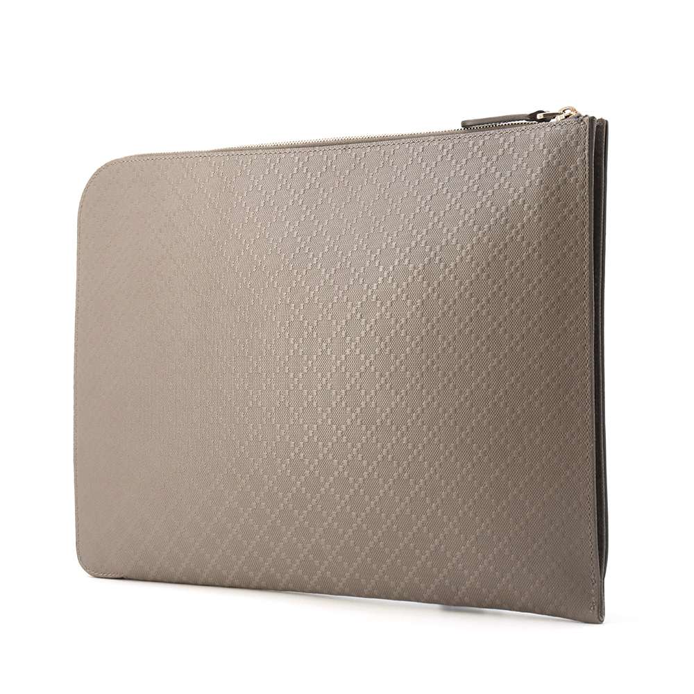GUCCI Bright Diamante Clutch Bag Greige368564 Leather