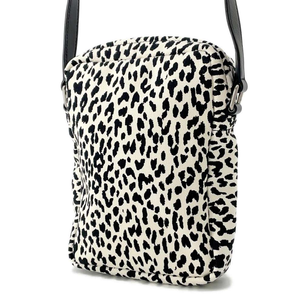 SAINT LAURENT PARIS Baby Cat Shoulder Bag White/Black581700 Canvas Leather