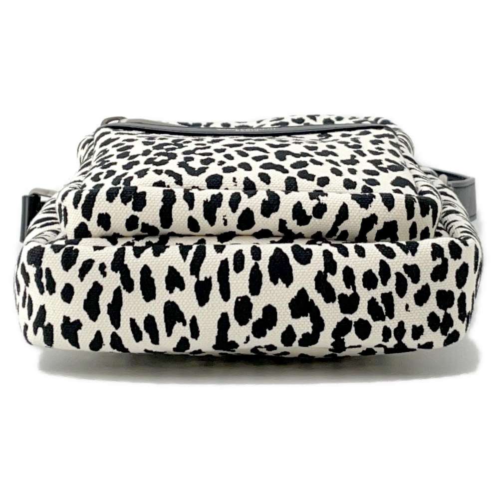 SAINT LAURENT PARIS Baby Cat Shoulder Bag White/Black581700 Canvas Leather