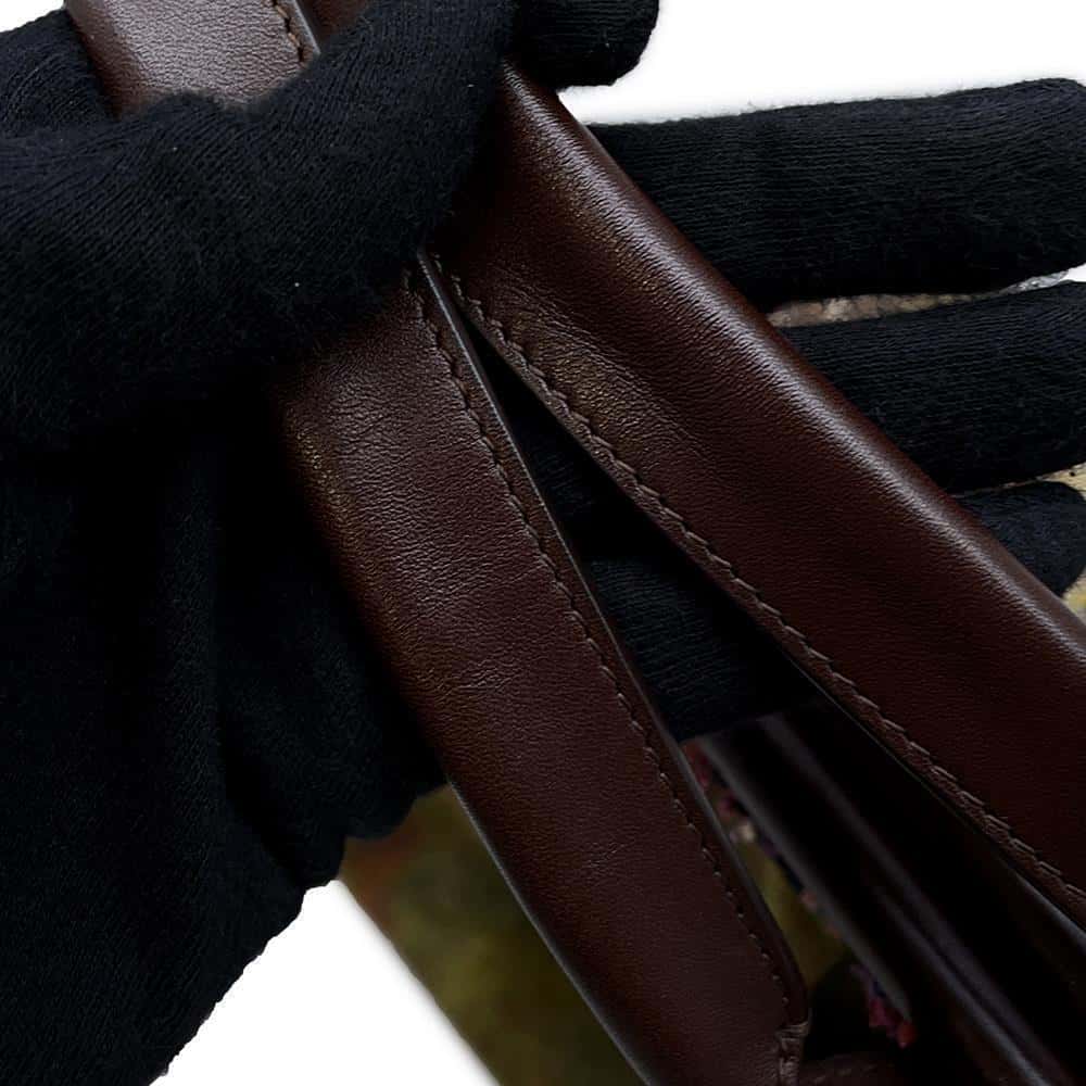 CHANEL Embroidery Graffiti Bag Khaki/BrownA92791 Canvas Leather