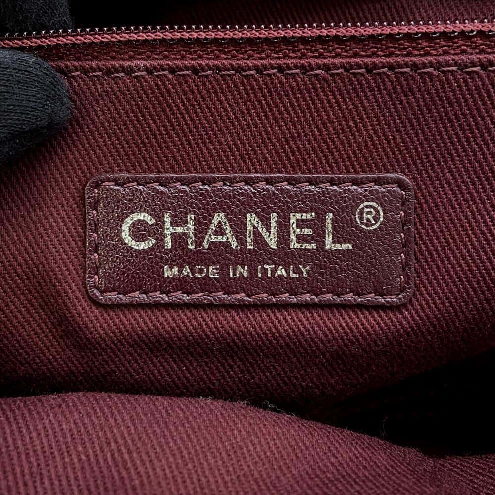 CHANEL Embroidery Graffiti Bag Khaki/BrownA92791 Canvas Leather