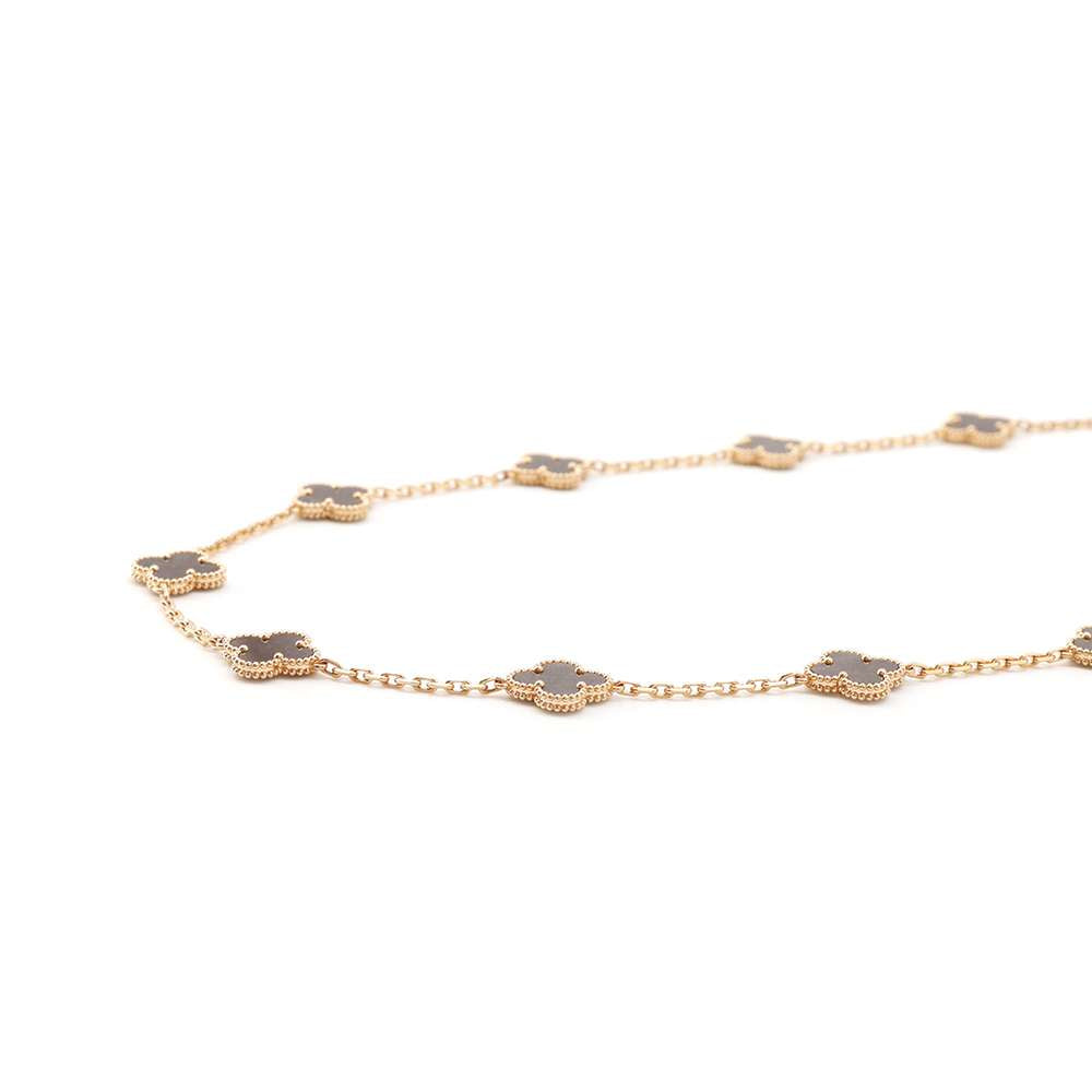 Van Cleef & Arpels Vintage Alhambra Necklace 20 motifs 2023 Holiday CollectionVCARP7S700 18K Pink Gold