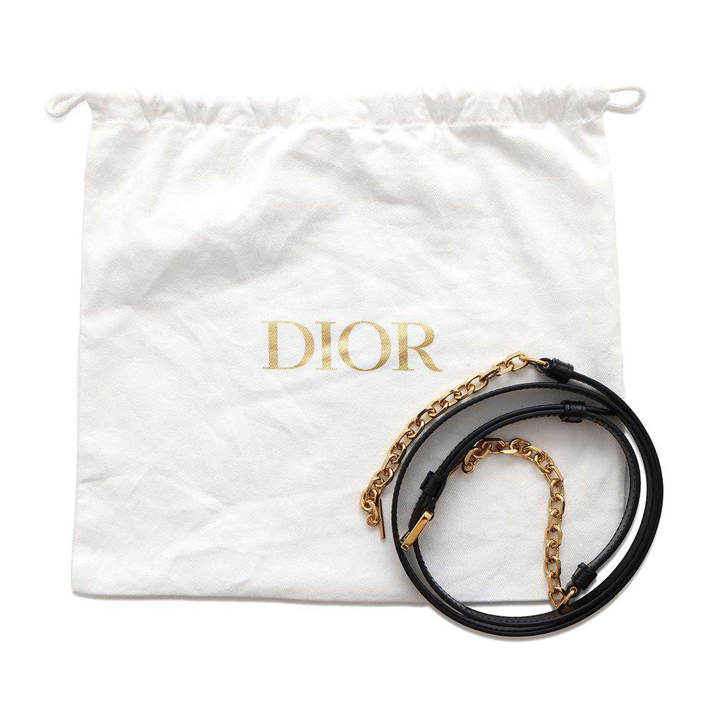 Dior Oval Camera Bag Houndstooth Black/WhiteS2201UZMF M911 Leather Cotton