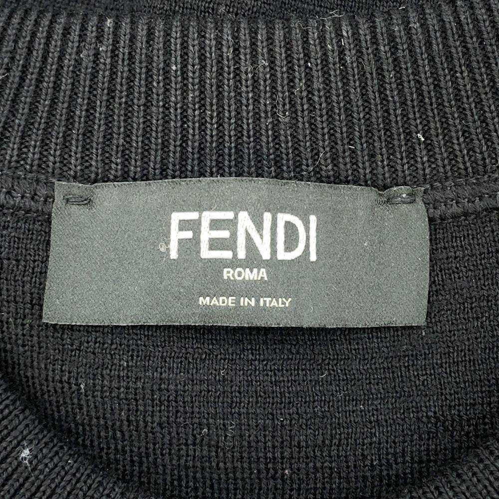 FENDI Bag Bugs Monster Knit Size 48 BlackFZZ113 Wool 100%