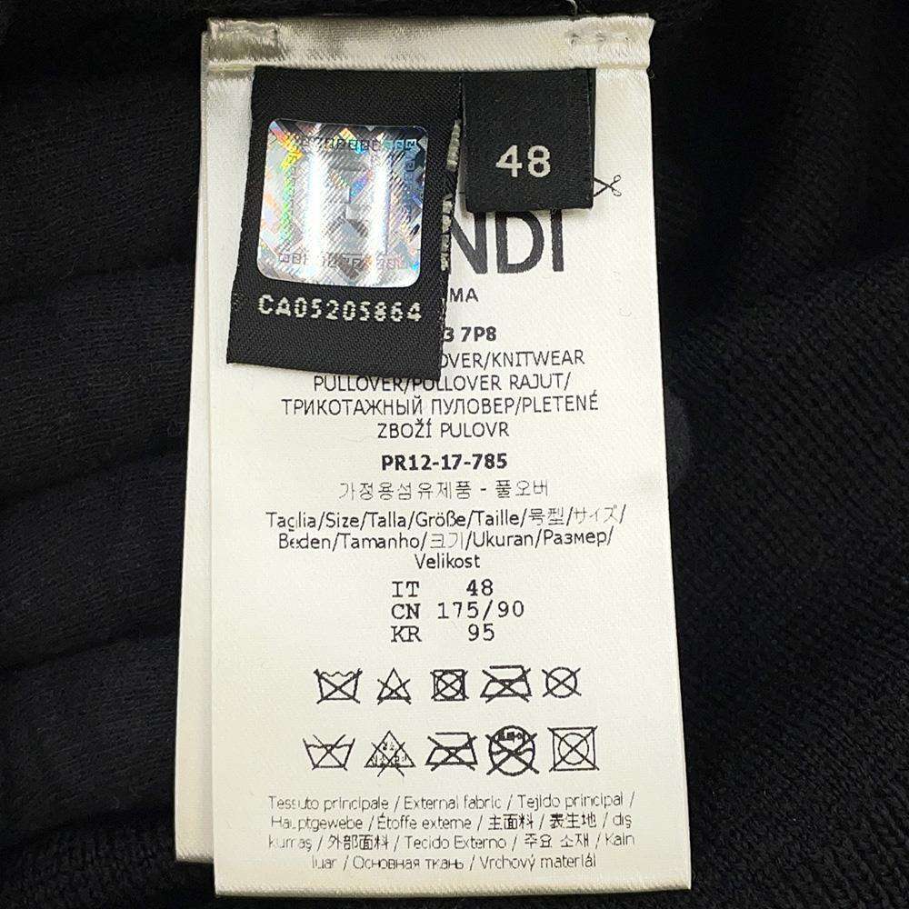 FENDI Bag Bugs Monster Knit Size 48 BlackFZZ113 Wool 100%