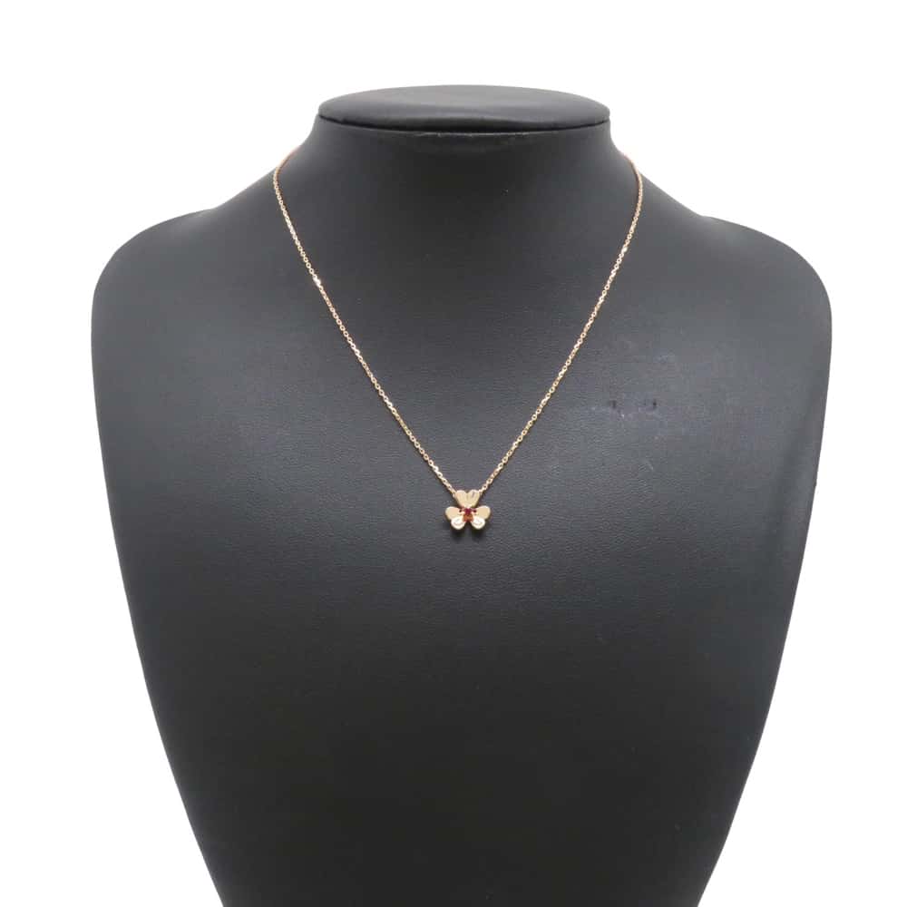 Van Cleef & Arpels Frivole Pendant Mini Model Size MiniVCARP7S800 18K Pink Gold