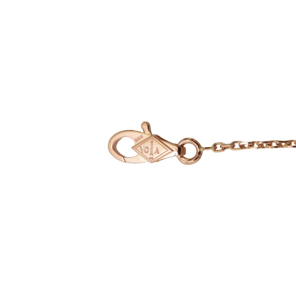 Van Cleef & Arpels Frivole Pendant Mini Model Size MiniVCARP7S800 18K Pink Gold