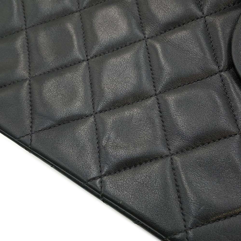 CHANEL Jumbo Matelasse ChainShoulder Bag BlackA01094 Lambskin Size 34
