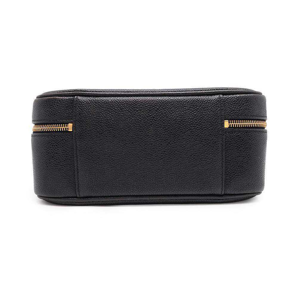 CHANEL CC Logo 2WAY Vanity Bag BlackA07061 Caviar Leather