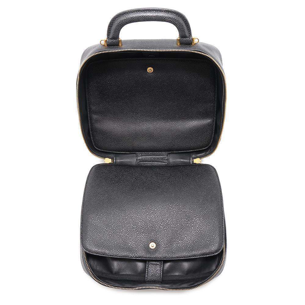 CHANEL CC Logo 2WAY Vanity Bag BlackA07061 Caviar Leather