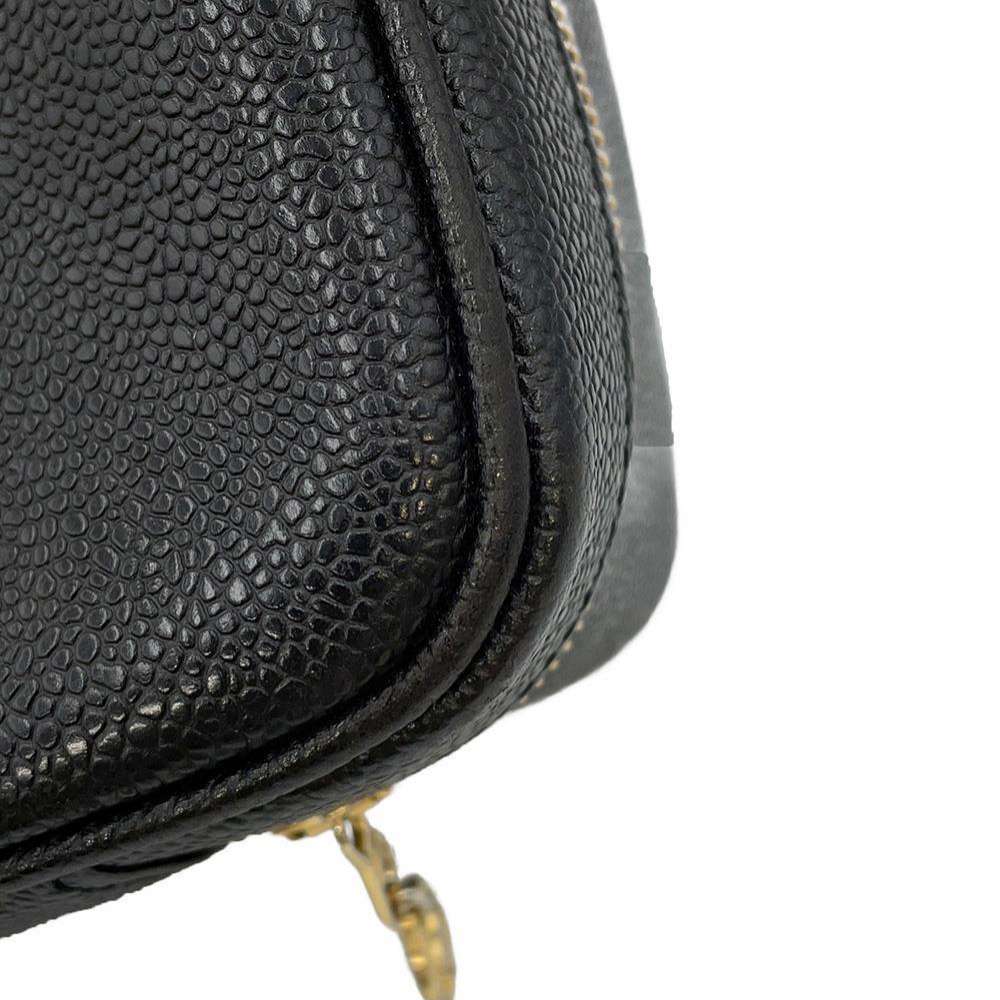 CHANEL CC Logo 2WAY Vanity Bag BlackA07061 Caviar Leather