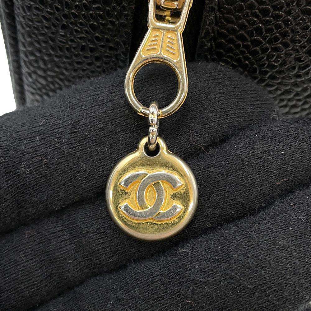 CHANEL CC Logo 2WAY Vanity Bag BlackA07061 Caviar Leather