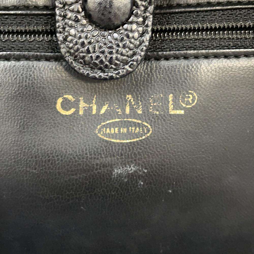 CHANEL CC Logo 2WAY Vanity Bag BlackA07061 Caviar Leather