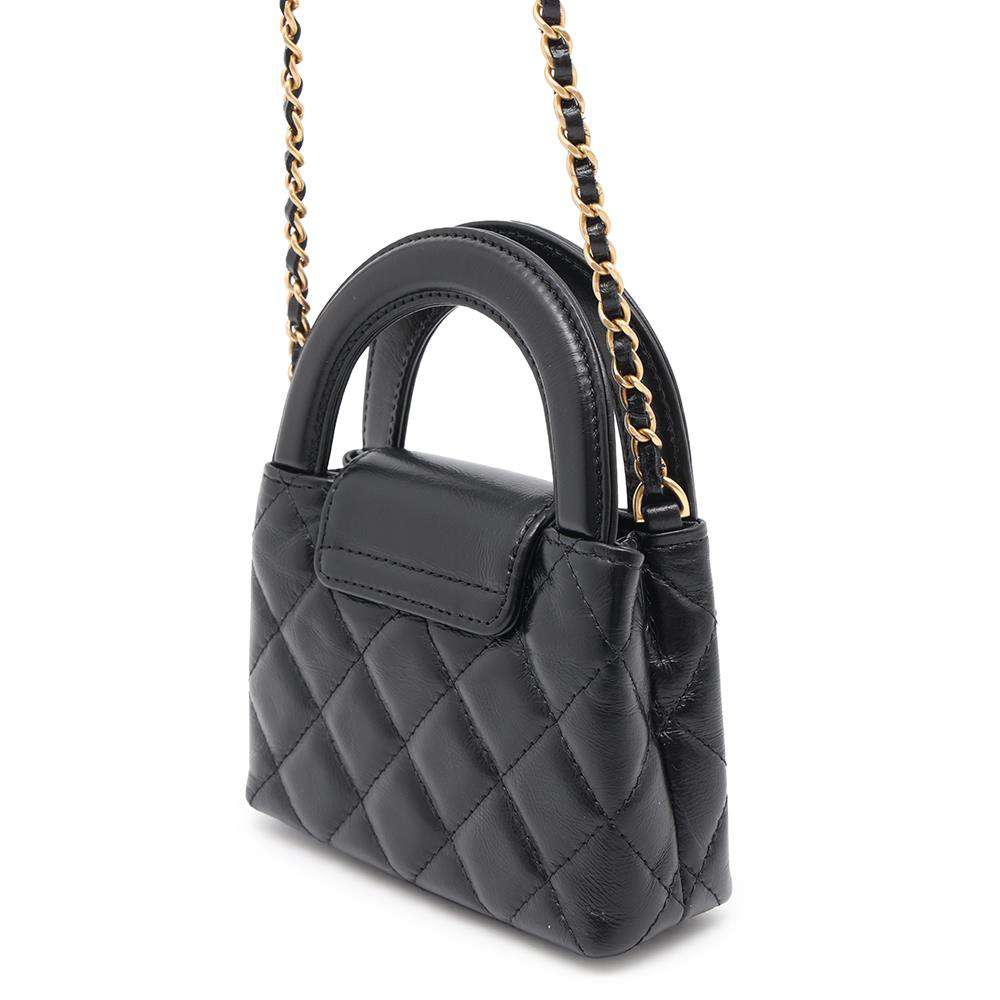 CHANEL Mini ChainClutch Shoulder Bag BlackAP3435 Aged Calf Leather