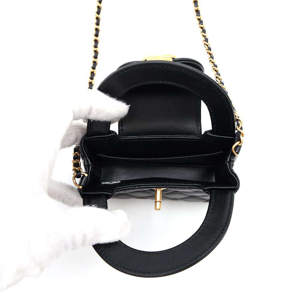CHANEL Mini ChainClutch Shoulder Bag BlackAP3435 Aged Calf Leather