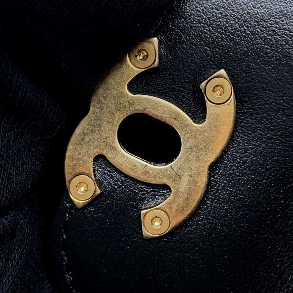 CHANEL Mini ChainClutch Shoulder Bag BlackAP3435 Aged Calf Leather