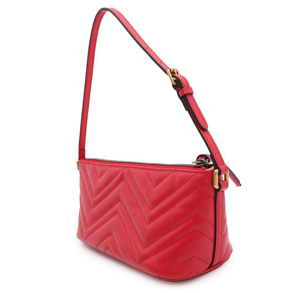GUCCI GG MarmontShoulder Bag Red739166 Leather