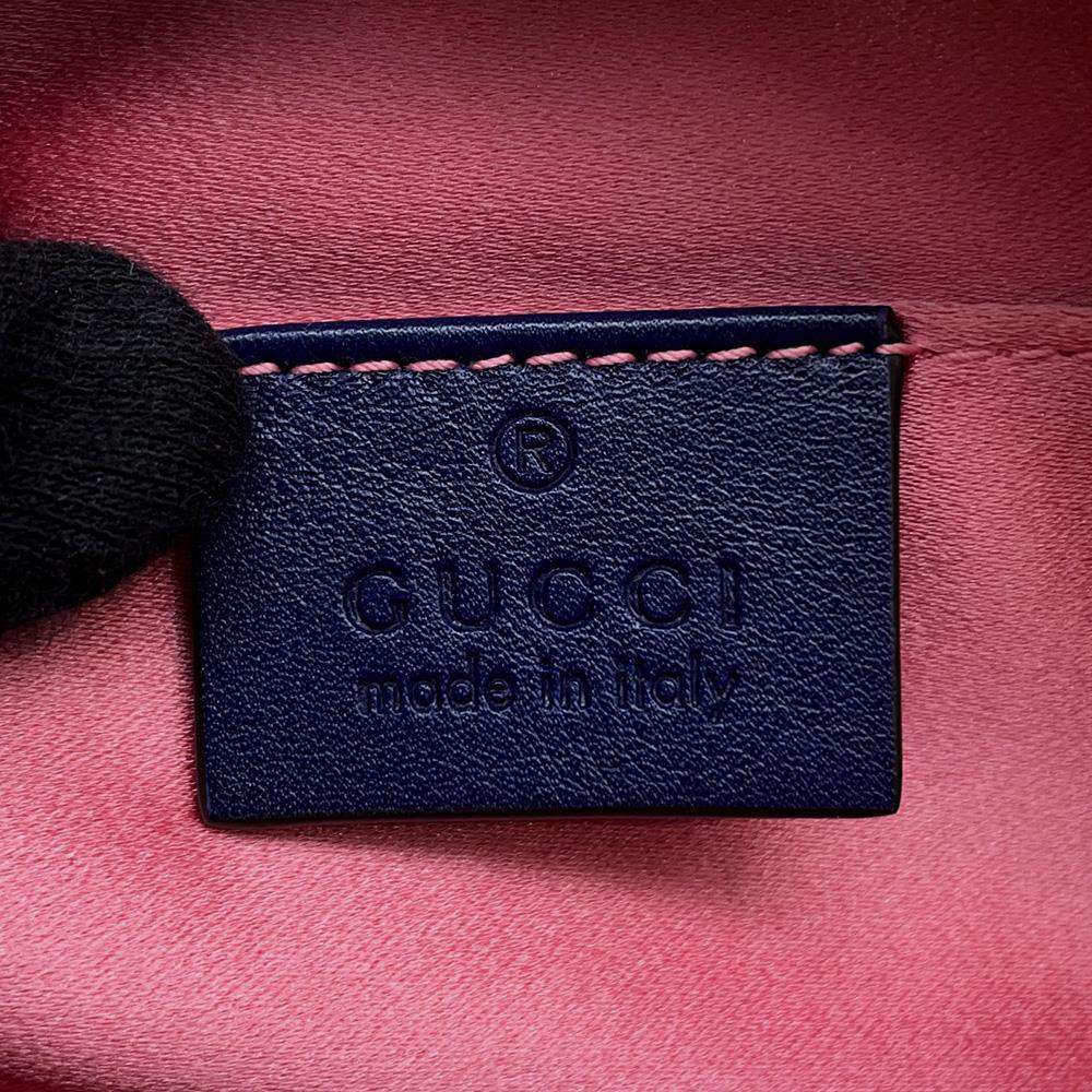 GUCCI GG Marmont Crossbody Bag Blue476434 Velour
