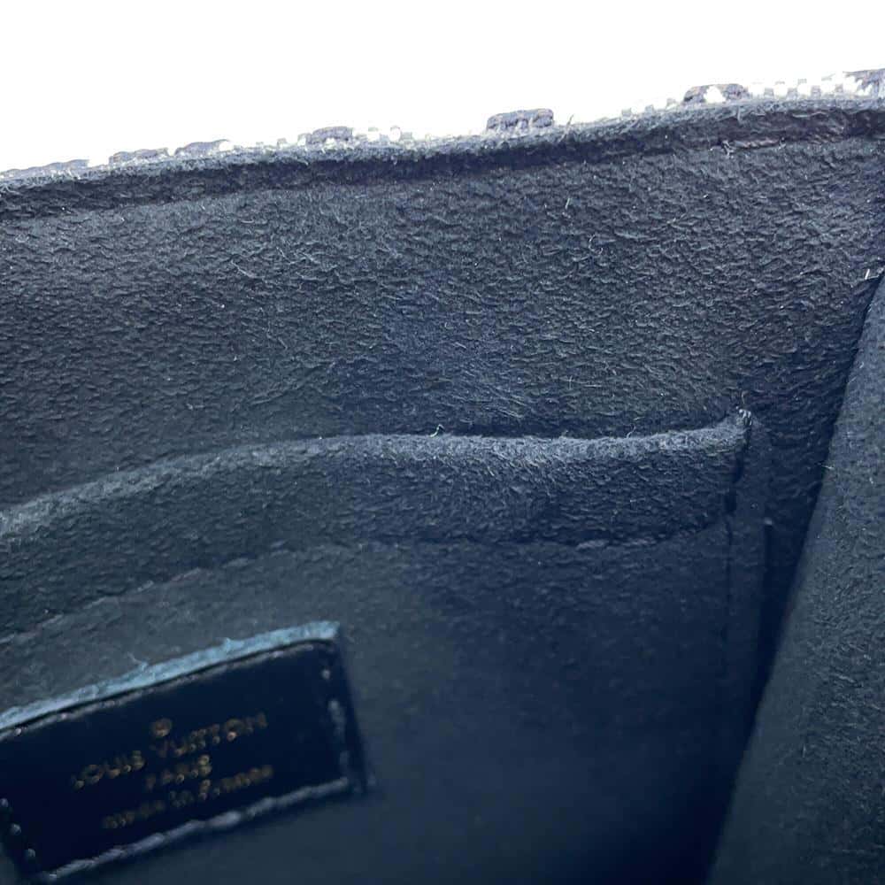 LOUIS VUITTON Petit Sac Plat NoirM80484 Monogram Jaguar SINCE 1854