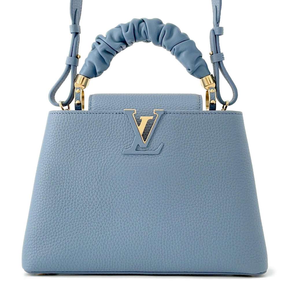 LOUIS VUITTON Capucines Dusk BlueM58726 Taurillon Leather Size BB